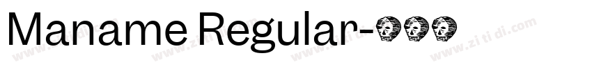 Maname Regular字体转换